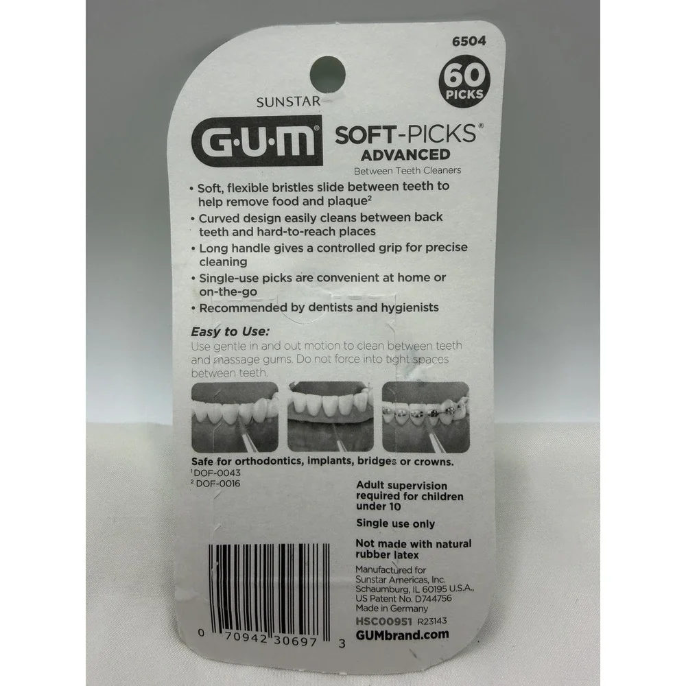 GUM Soft-Picks Advanced Dental Picks, 60 Count